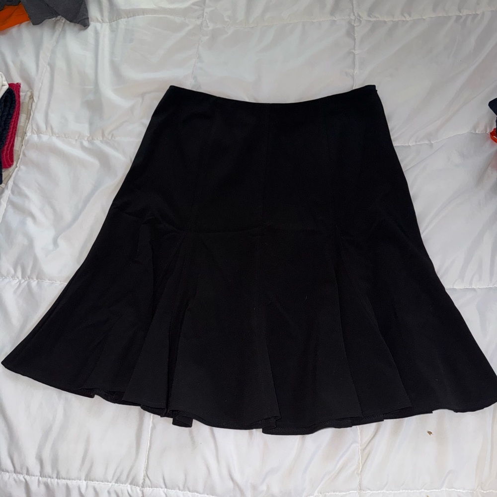 dressbarn Classic Black A-Line Skirt